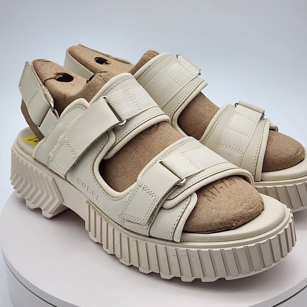 NEW Sorel ONA Ave Multistrap Sandals Beige Womens Size 11 Sport Platform Sandals